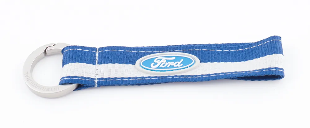 Woven Keychain with PVC Patch - Image 1