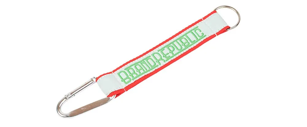 2-in-1 Woven Keychain with 2 Hooks - Image 1