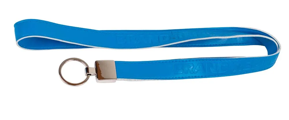 PU Leather Keychain with Embossed Logo - Image 1